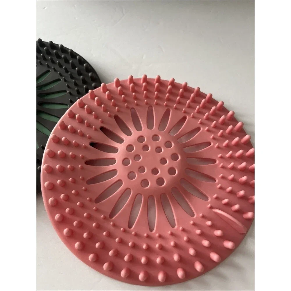 Drain Stop & Hair Catcher - Drain Stopper Silicone Lot - 5 All Different Colors